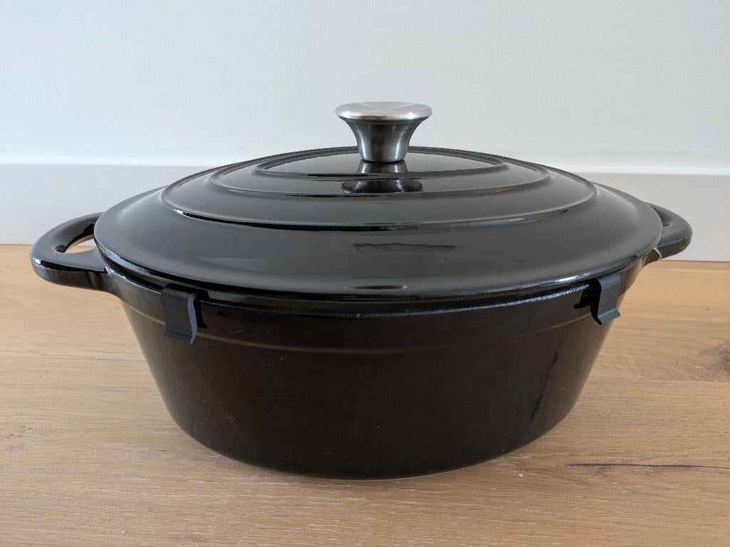 Fackelmann ovalen kookpot van gietijzer, Ophalen, Gietijzer, Nieuw, Keramische plaat