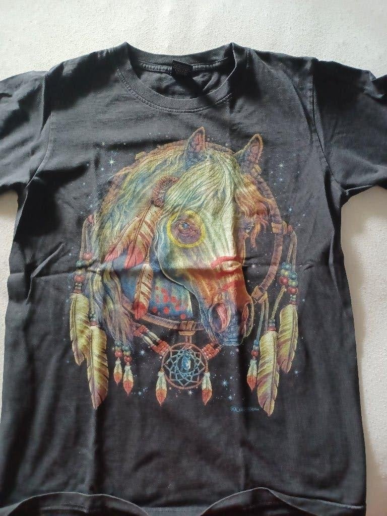 T- shirt met paard / unicorn - maat M, Maat 38/40 (M), Zwart, Ophalen of Verzenden, Zo goed als nieuw