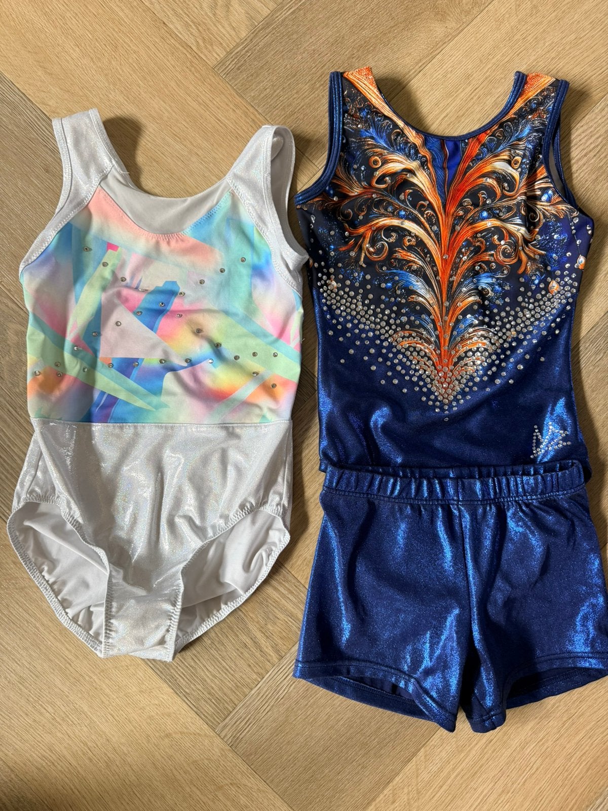 Turnpakjes, Sport en Fitness, Turnen, Blauw, Ophalen of Verzenden, Zo goed als nieuw, Turnpak(je)