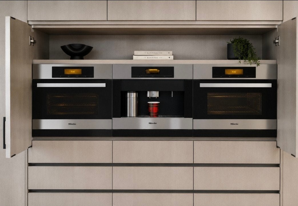 Miele koffiemachine,combimagnetron & hetelucht-stoomoven XXL, Ophalen, Minder dan 45 cm, Inbouw, Miele