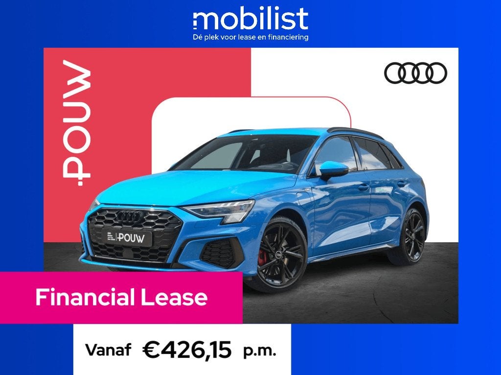 Audi A3 Sportback 45 TFSIe 245pk PHEV S Edition Competition, 77 km/l, Gebruikt, 4 cilinders, Blauw