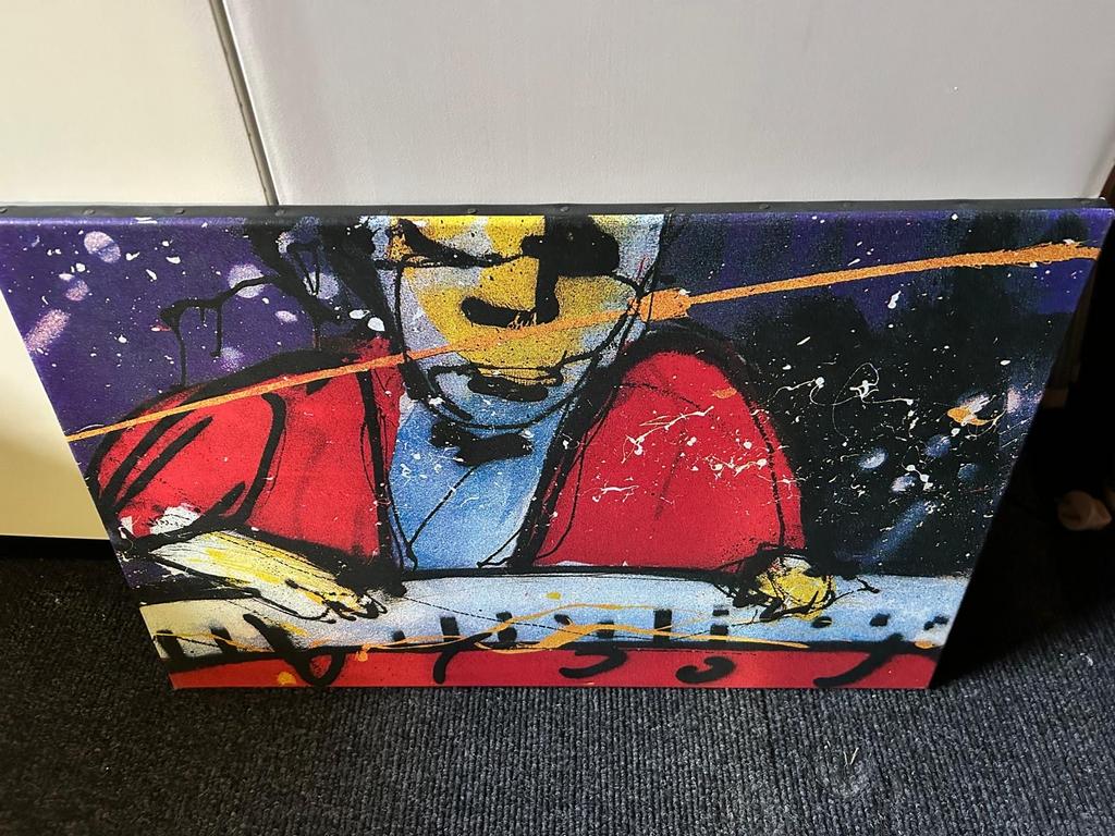 Herman Brood piano canvas - Kleurrijk kunstwerk, Ophalen