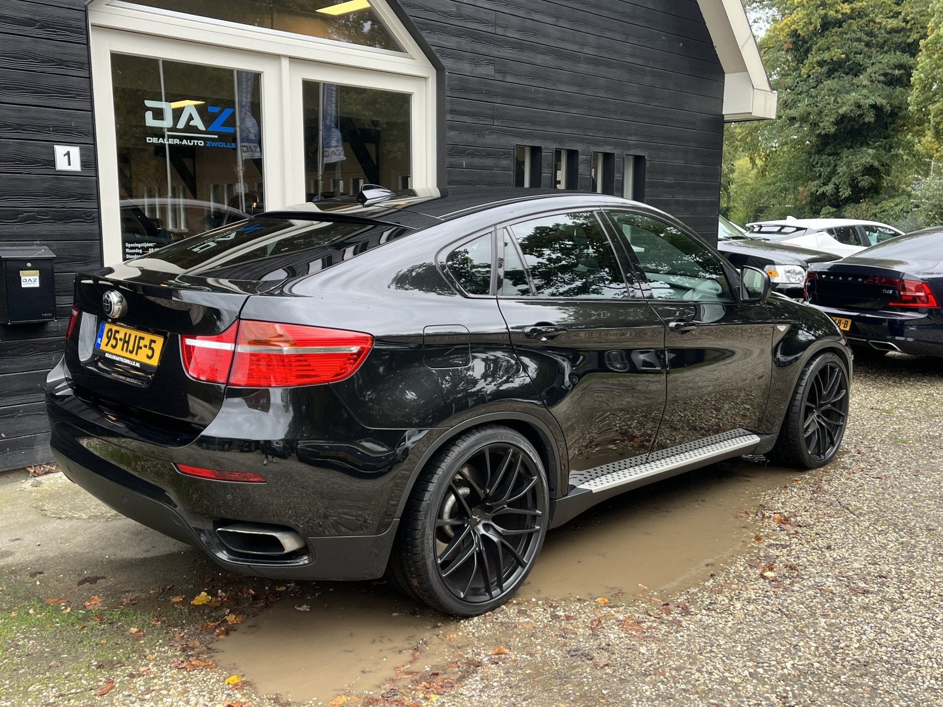 BMW X6 xDrive50i High Executive Aut/Ecc/Leer/Navi/NL auto, Auto's, Zwart, Bedrijf, Vierwielaandrijving, 408 pk