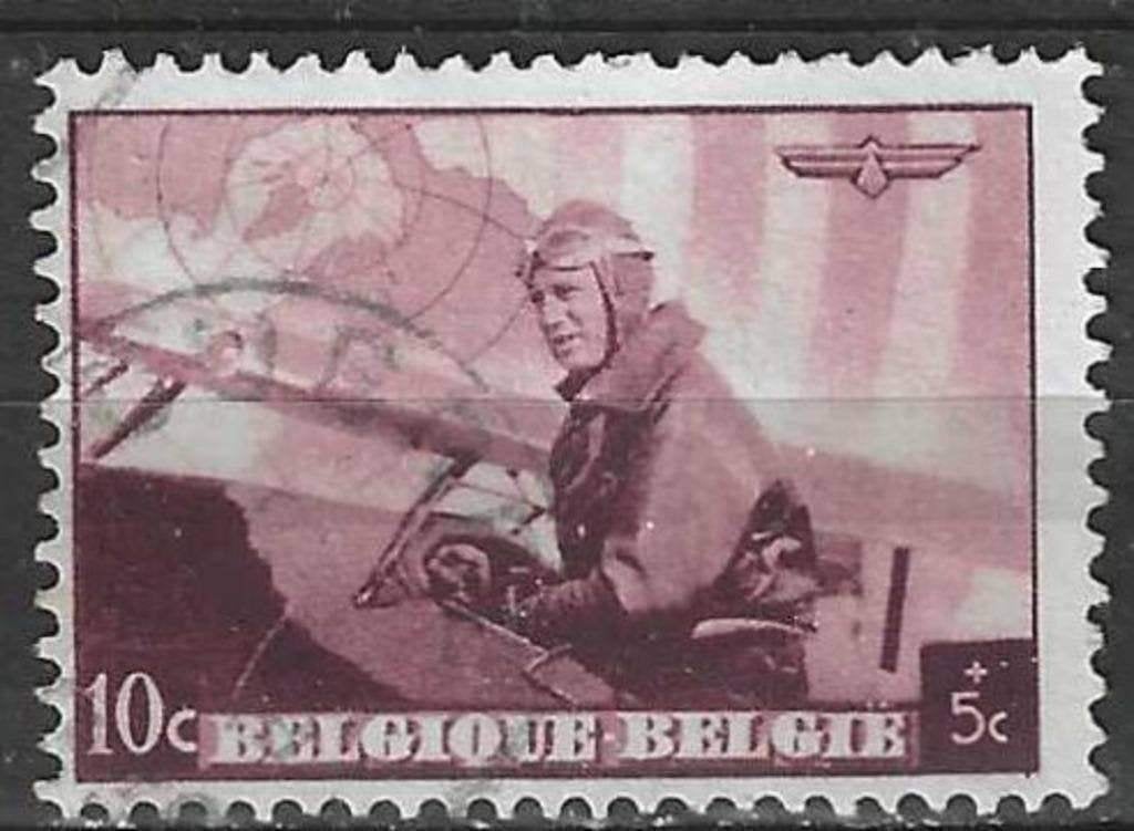 Belgie 1930 - Yvert/OBP 466 - Leopold III - Vliegenier (ST), Verzenden, Gestempeld, Koninklijk huis