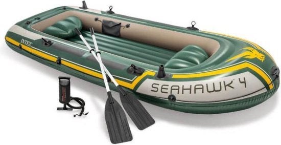 Opblaasboot 4pers Intex Seahawk 4, Ophalen, Drie personen of meer, Overige typen, Gebruikt