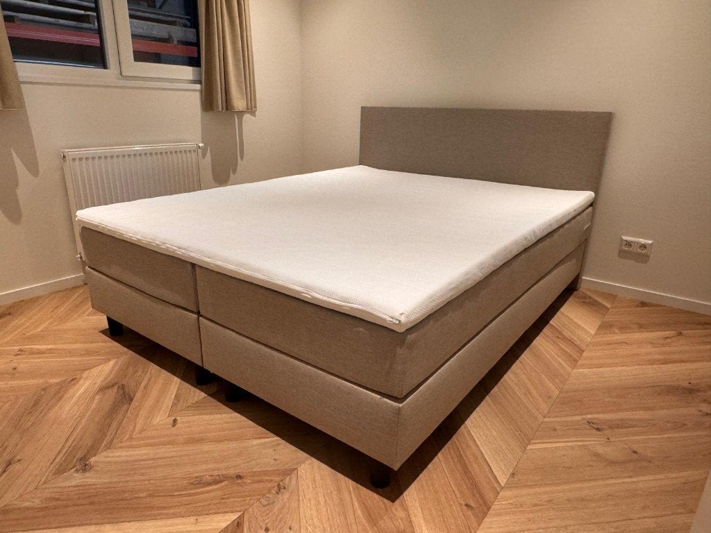 ACTIE - Boxspring Complete Set | Snel Leverbaar +Beste Prijs, Crème, Boxspringking@outlook.com, Boxsprink King, 200 cm