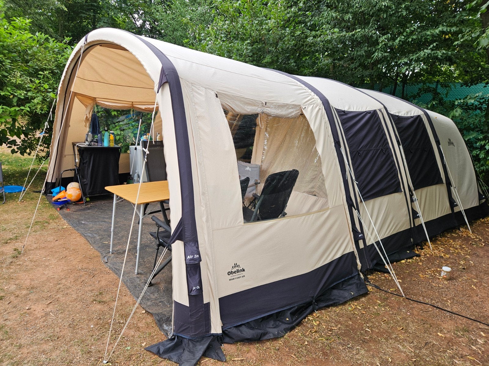 Obelink Miami 6 Easy Air Tent met extra donkere binnentent, Ophalen, Gebruikt, Tot en met 6