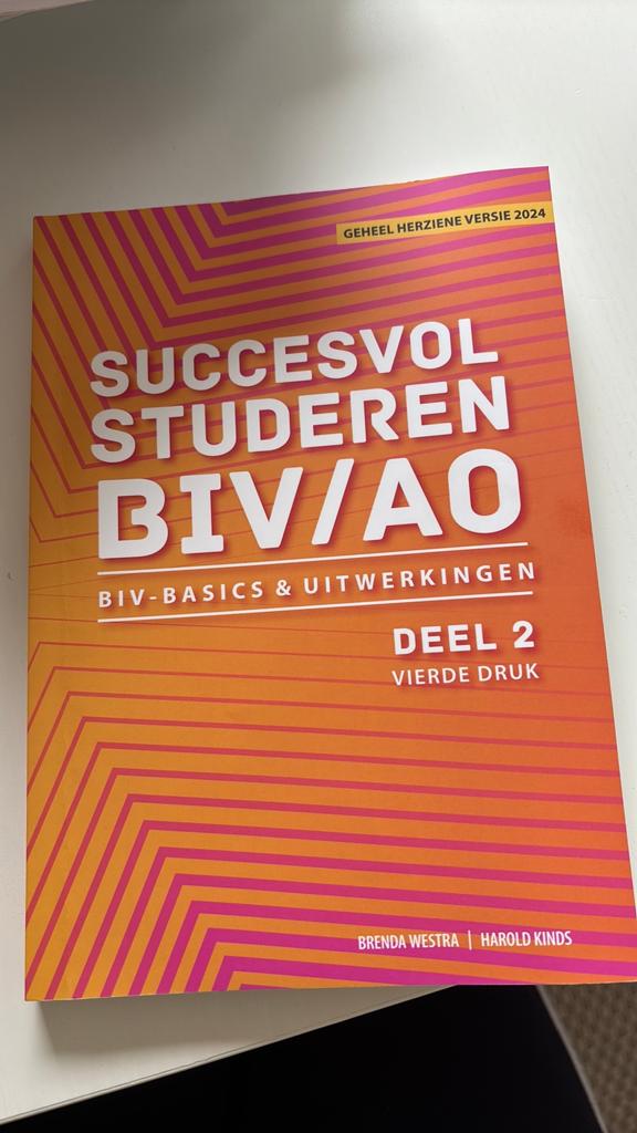 Brenda Westra - Succesvol studeren voor BIV/AO - deel 2, Ophalen of Verzenden, Brenda Westra; Harold Kinds, Management, Zo goed als nieuw