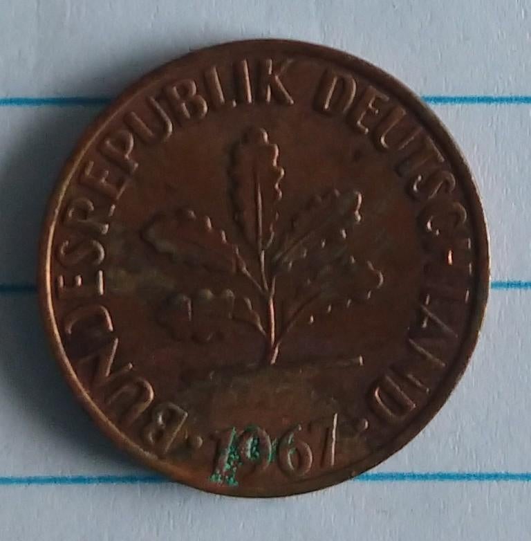 Duitse munt 1967, 2 pfennig,  volgnr 42, Ophalen of Verzenden, Duitsland, Overige waardes, Losse munt
