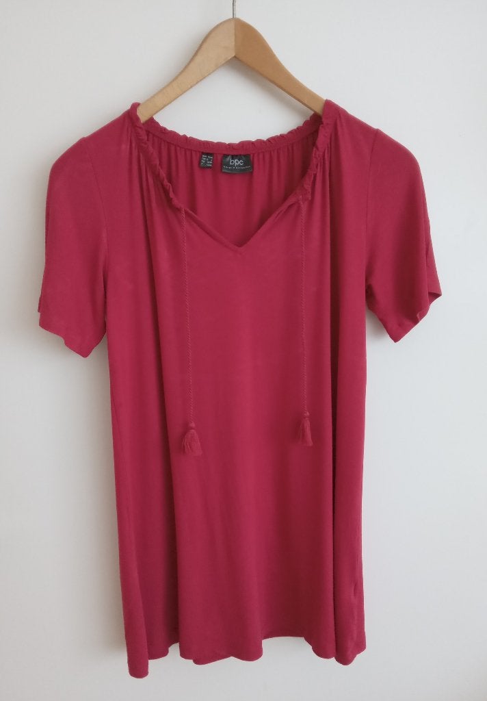 BPC rode lange tricot blouse, maat 36/38, Kleding | Dames, Oosterveldweg 15, 7274 DZ, Verzenden, Zo goed als nieuw, Stichting Angel's Choice