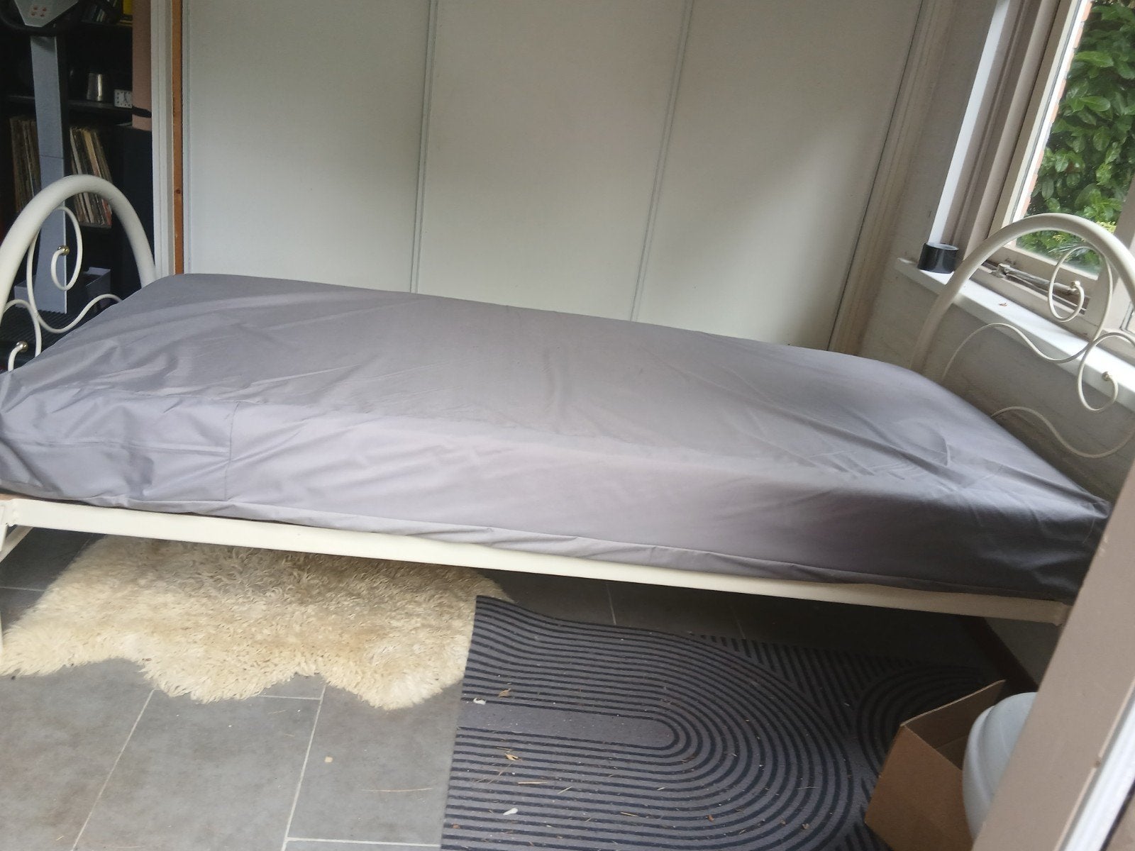 Compleet bed in zeer goede staat, Ophalen, Zo goed als nieuw, Eenpersoons, 90 cm