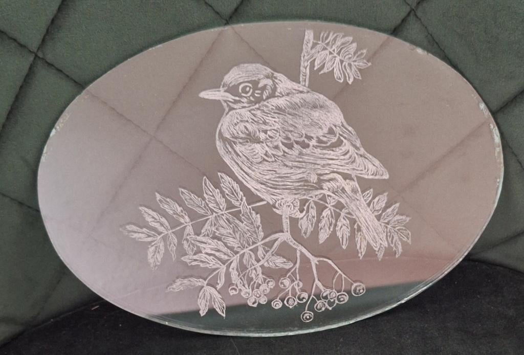 Vintage geslepen glas een vogel, Ophalen