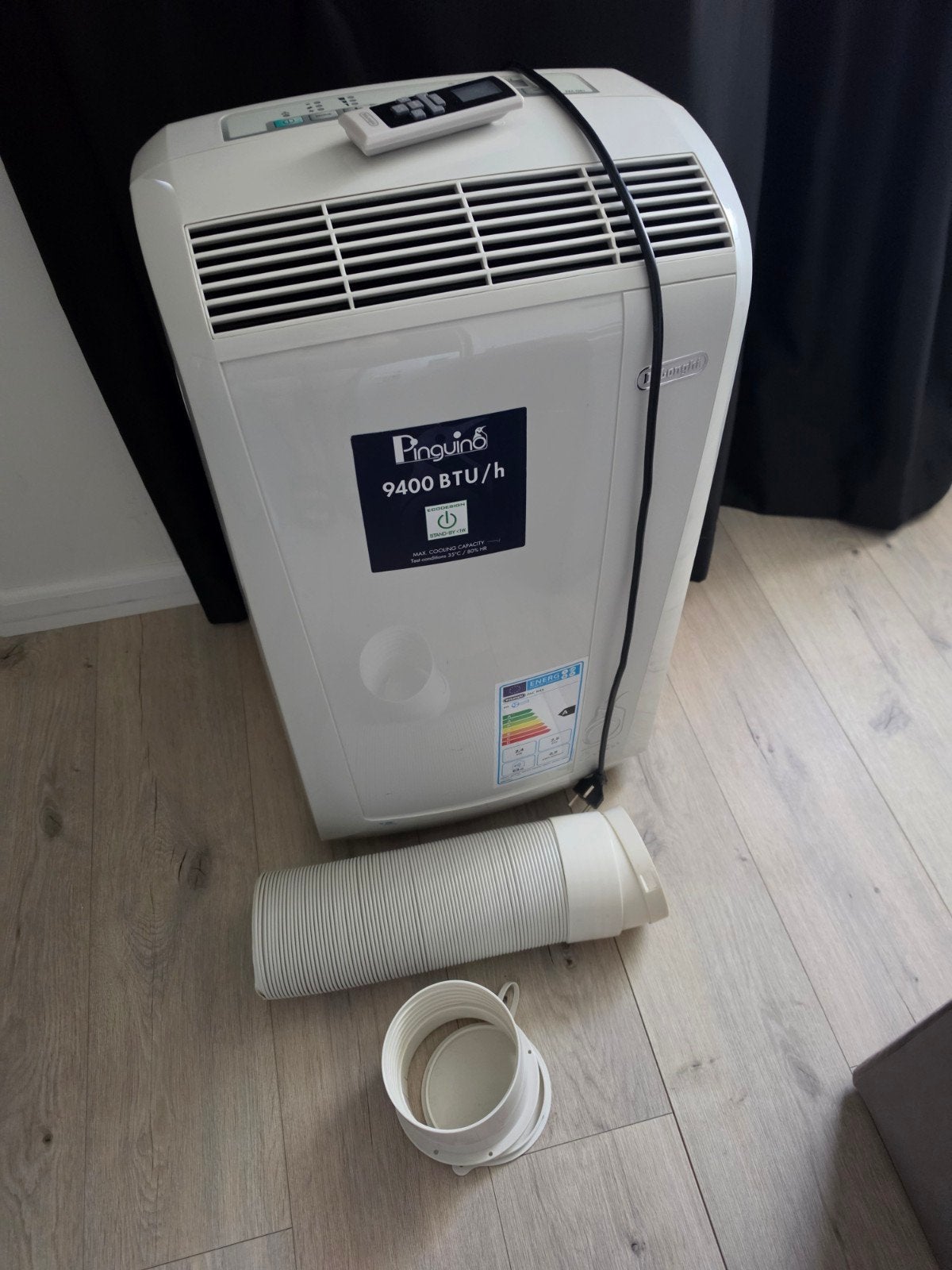 De'Longhi Pinguino PAC N81 Mobiele Airco - 9400 BTU/u, Ophalen, Gebruikt, Minder dan 60 m³, 3 snelheden of meer