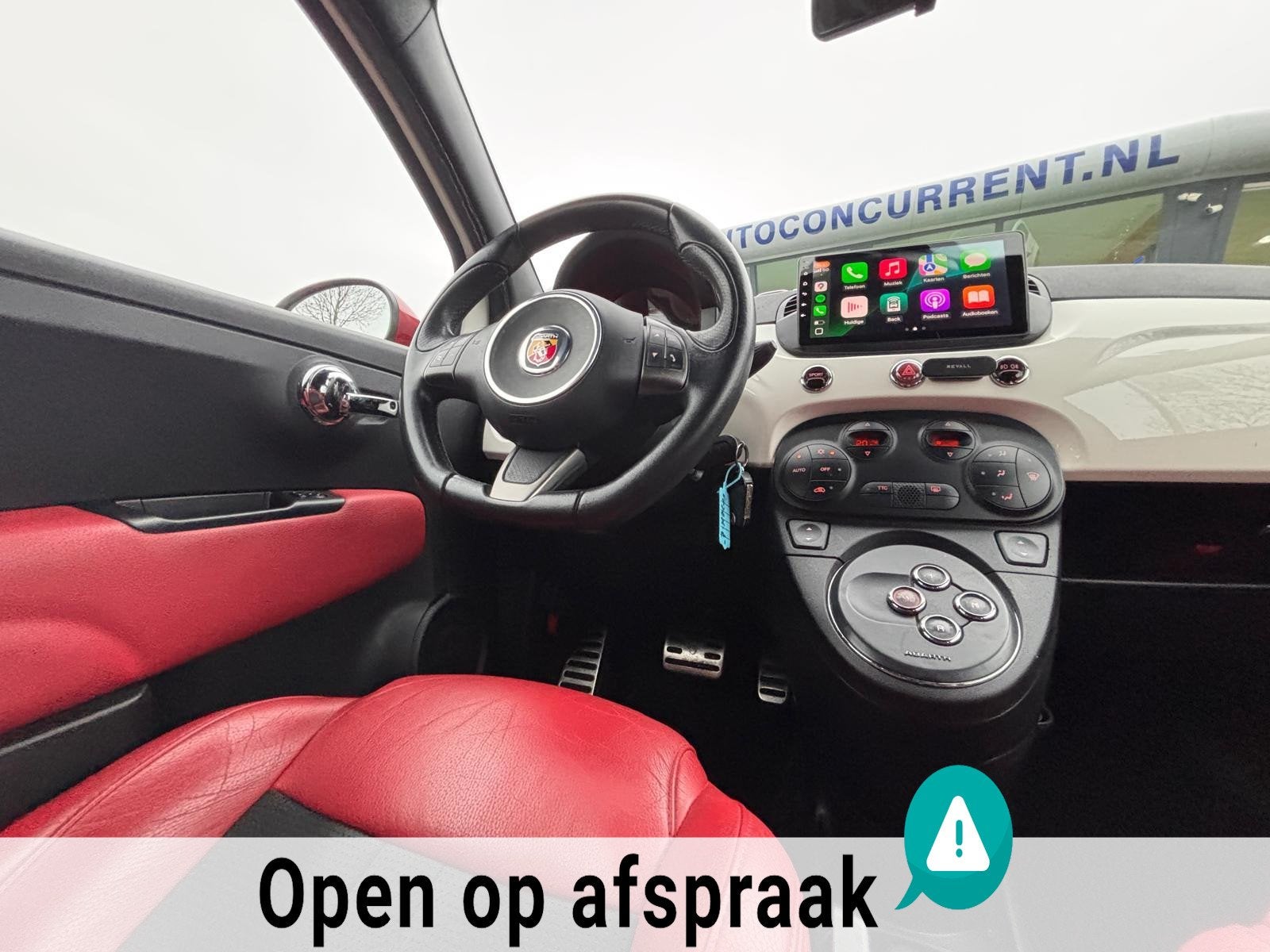 Fiat 500 C 1.4-16V Abarth, Cabrio Automaat, Leder, Carplay I, Auto's, Euro 5, 15 km/l, 4 cilinders, Cabriolet