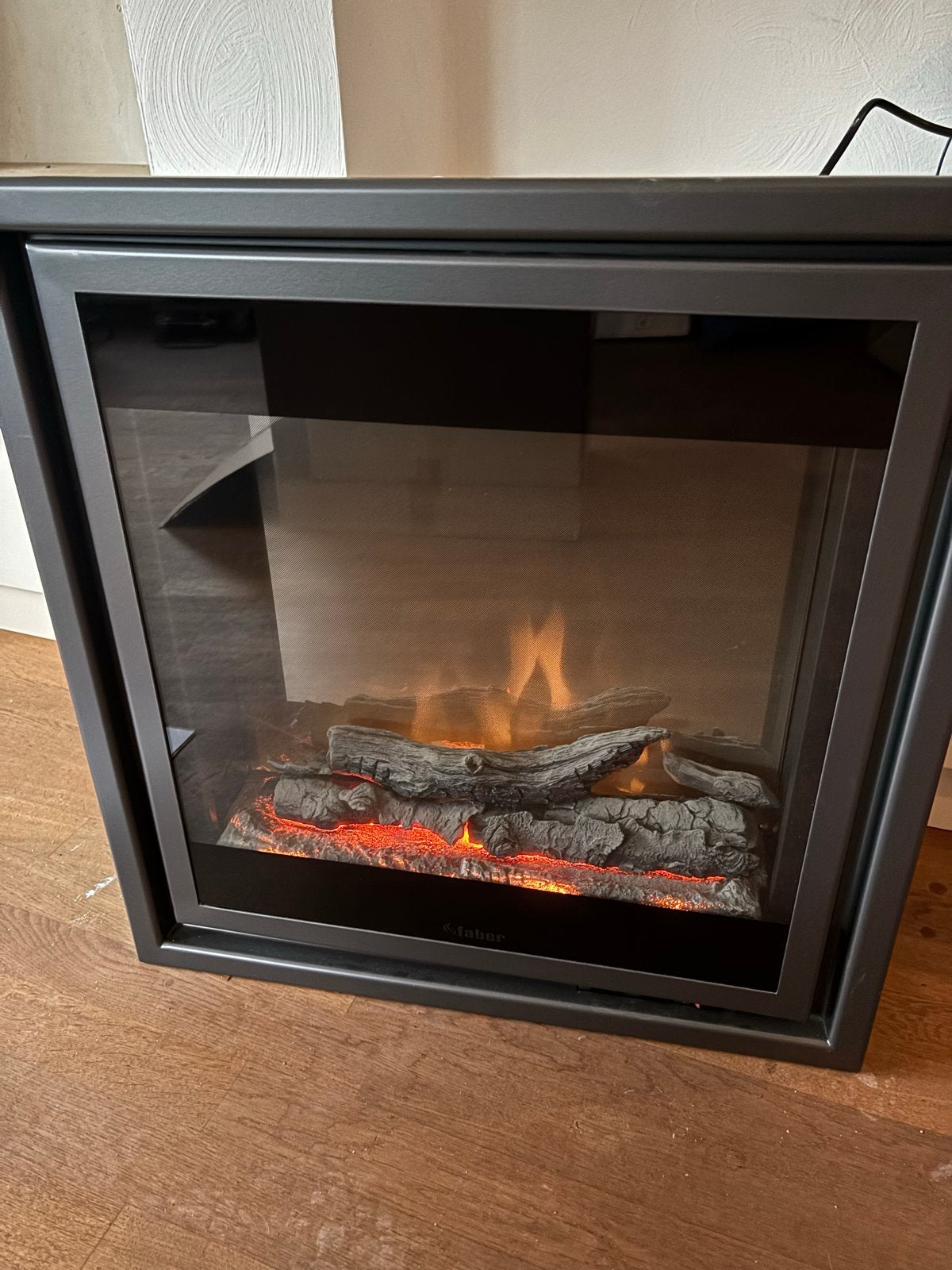 Faber Narvik Nova Elektrische Haard 70x70 cm, Ophalen, Zo goed als nieuw, Inbouwhaard, Elektrische haard