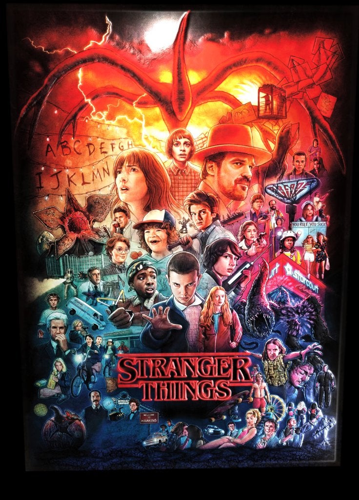 Textra Displate poster - Stranger Things, Verzamelen, Rechthoekig Staand, Ophalen of Verzenden, Zo goed als nieuw, A1 t/m A3