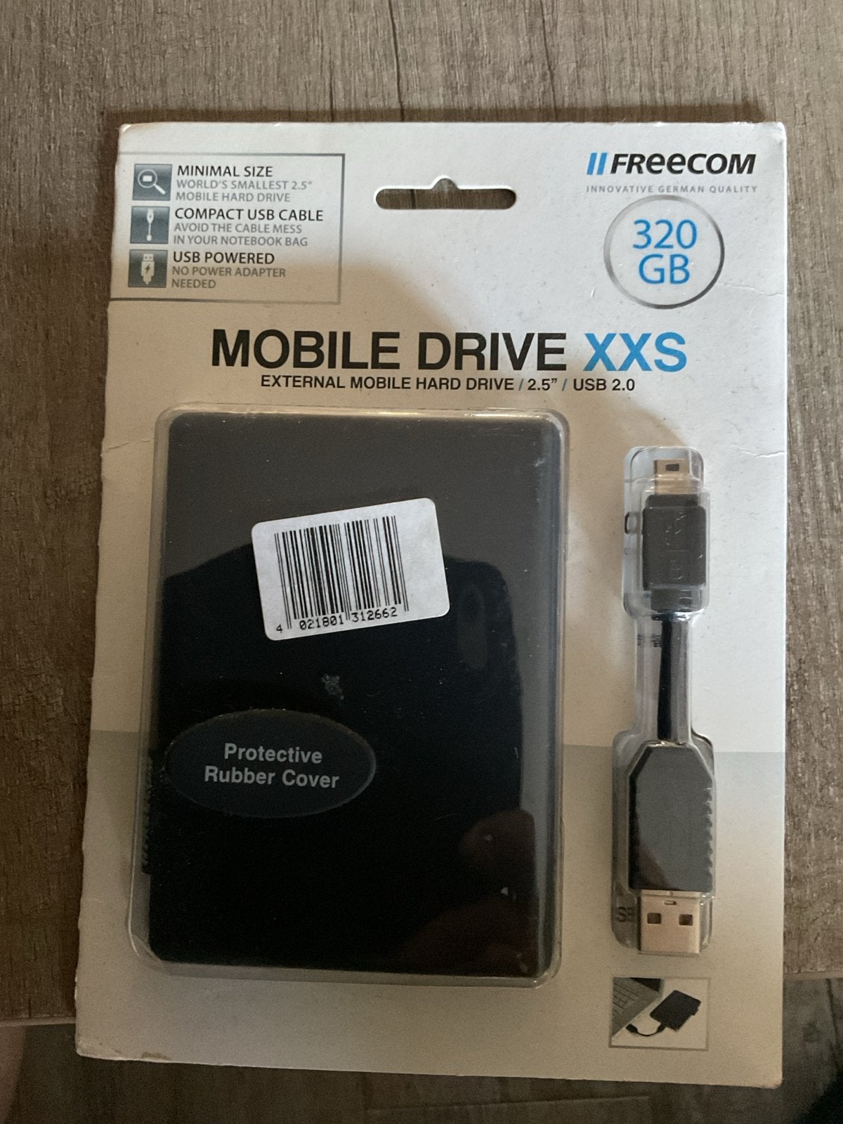 Freecom Mobile Drive XXS 320GB - Nieuw in verpakking, Computers en Software, Harde schijven, Server, HDD, Nieuw, Ophalen of Verzenden