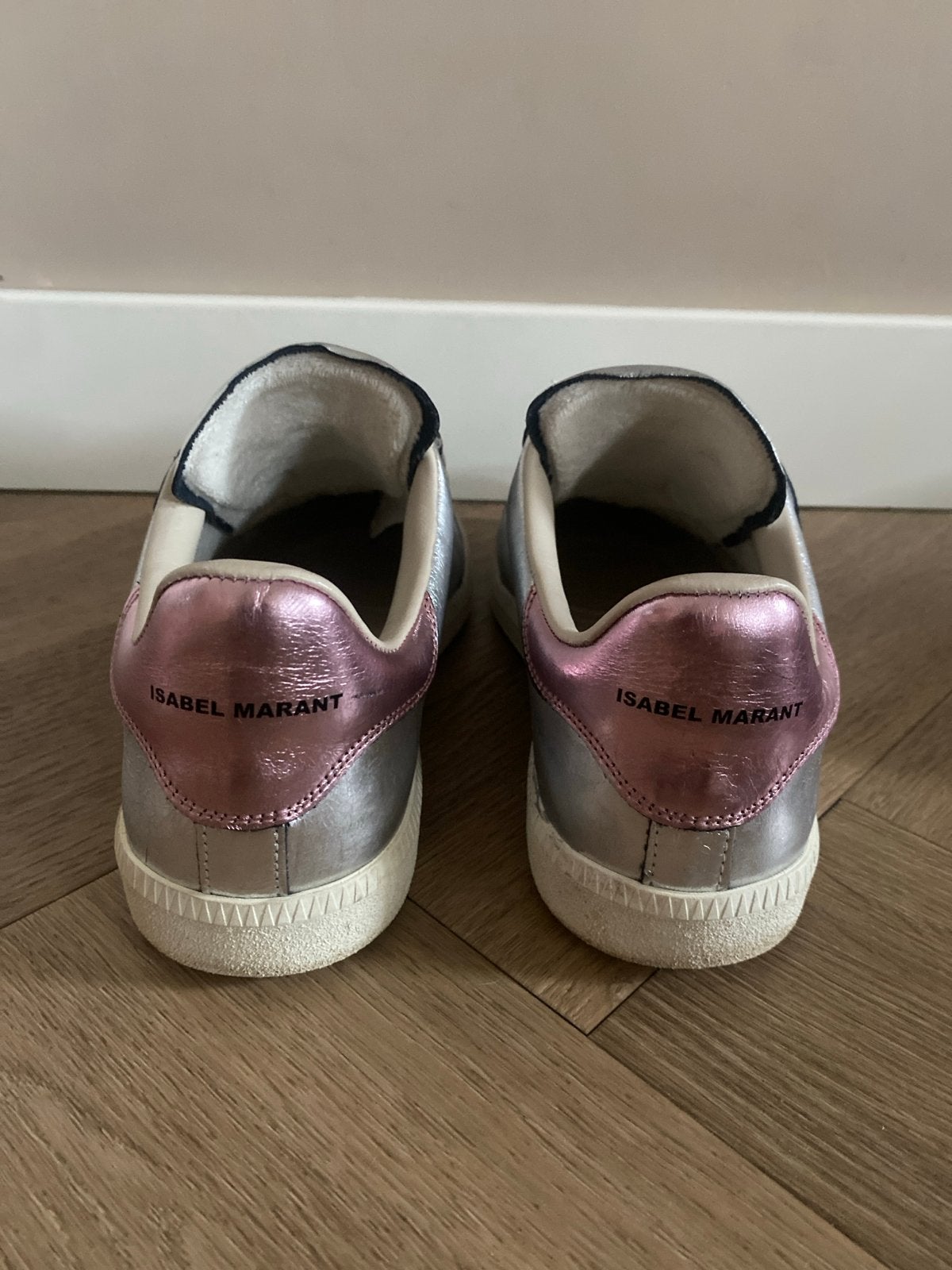 Sneakers isabel marant Maat 39 - Zilver/Roze, Ophalen of Verzenden, Gedragen, Overige kleuren, Sneakers of Gympen