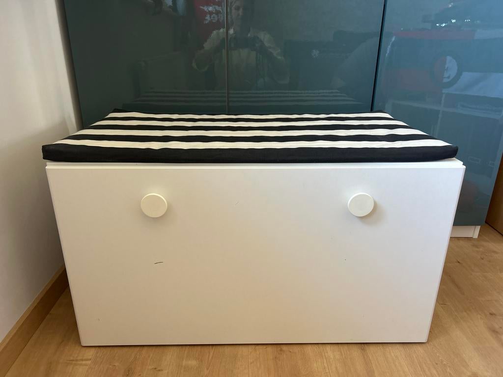 IKEA Stuva opbergkast / bankje met kussen, Overige materialen, Gebruikt, Met klep(pen), Minder dan 100 cm