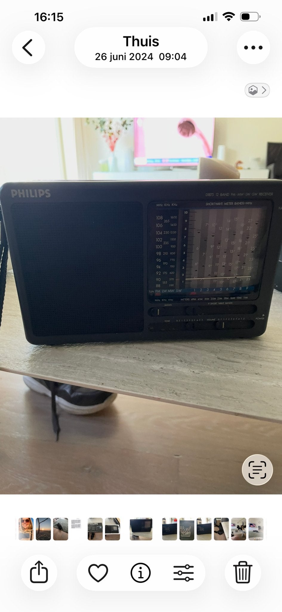Philips Compact 12 Band World Receiver - Wereldontvanger, Ophalen of Verzenden, Zo goed als nieuw, Wereldontvanger