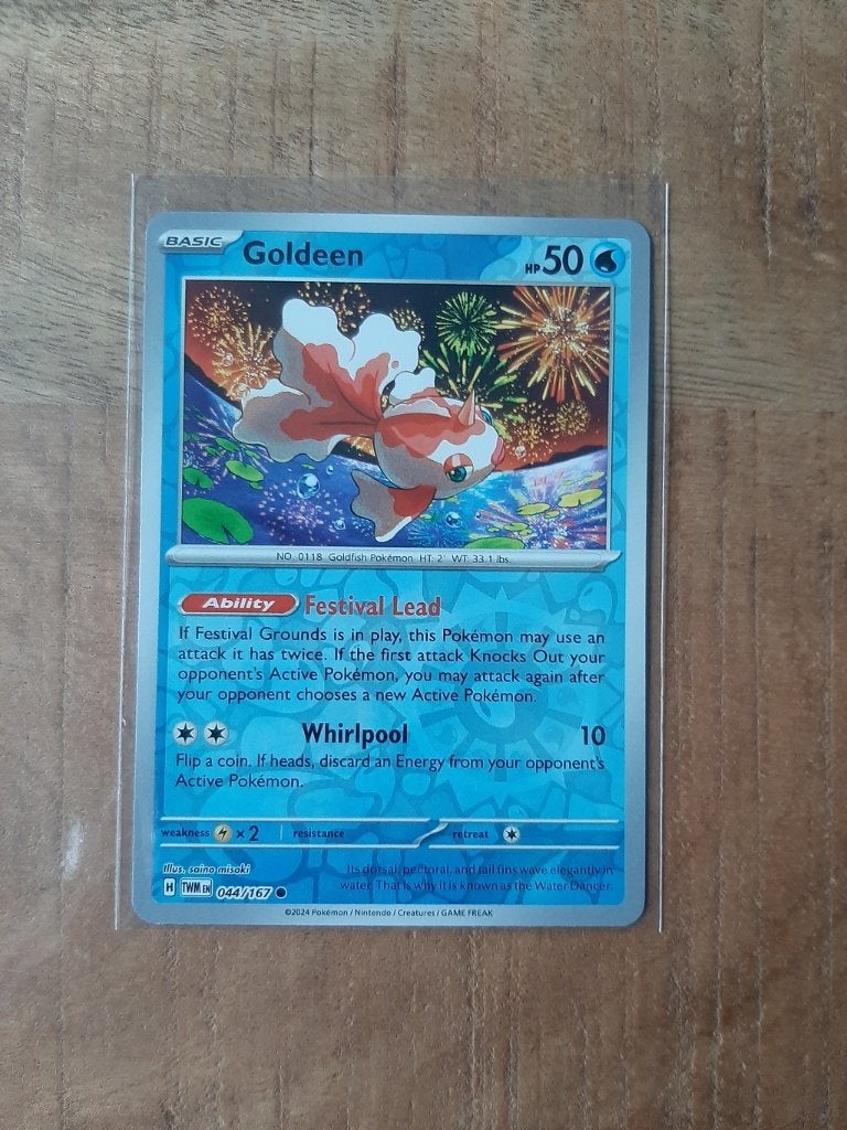 Goldeen #44, Reverse Holo, Pokemon Twilight Masquerade, Ophalen of Verzenden, Nieuw, Losse kaart