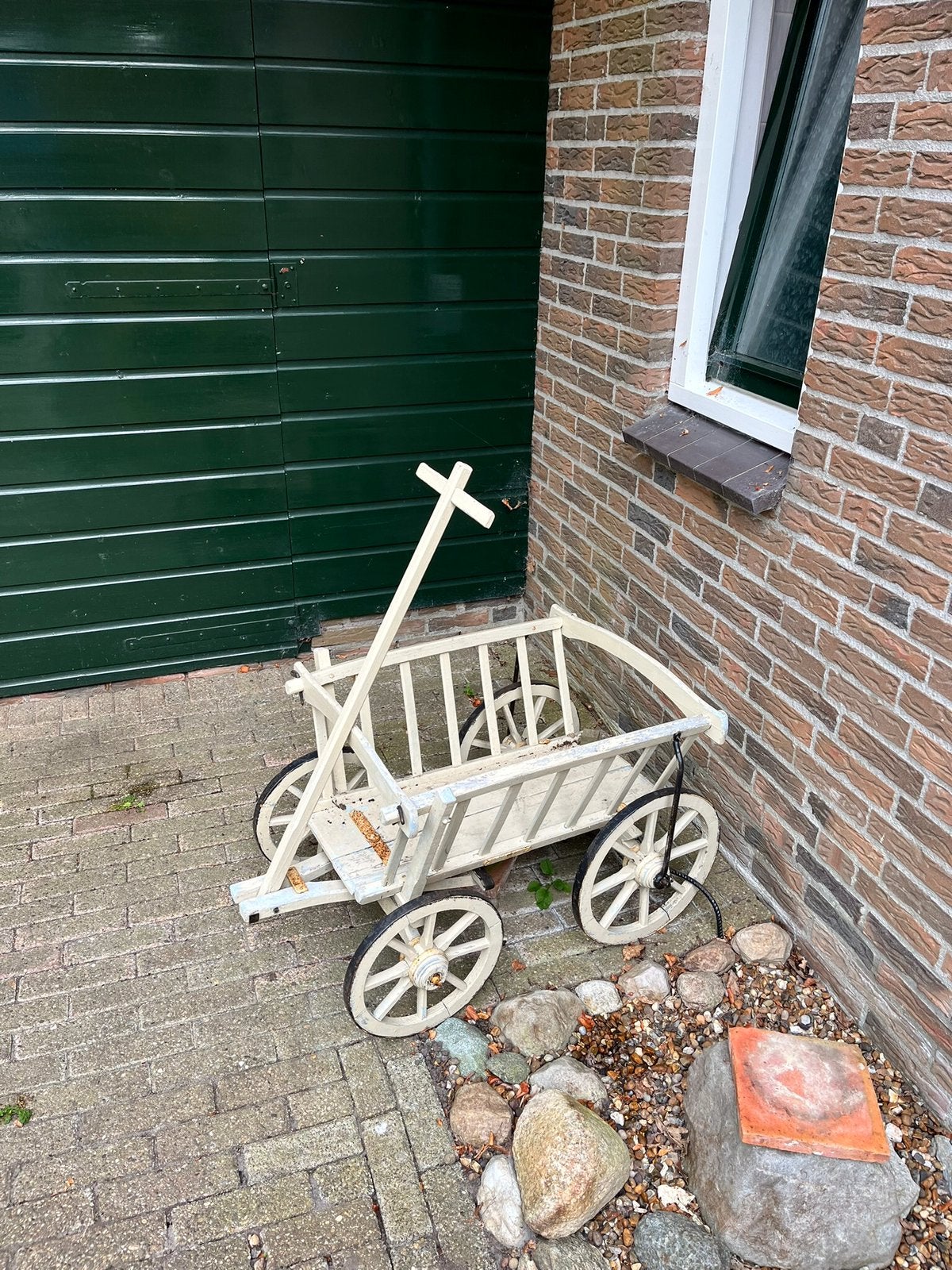 Antieke houten bolderkar, Caravans en Kamperen, Bolderkarren, Ophalen, Gebruikt