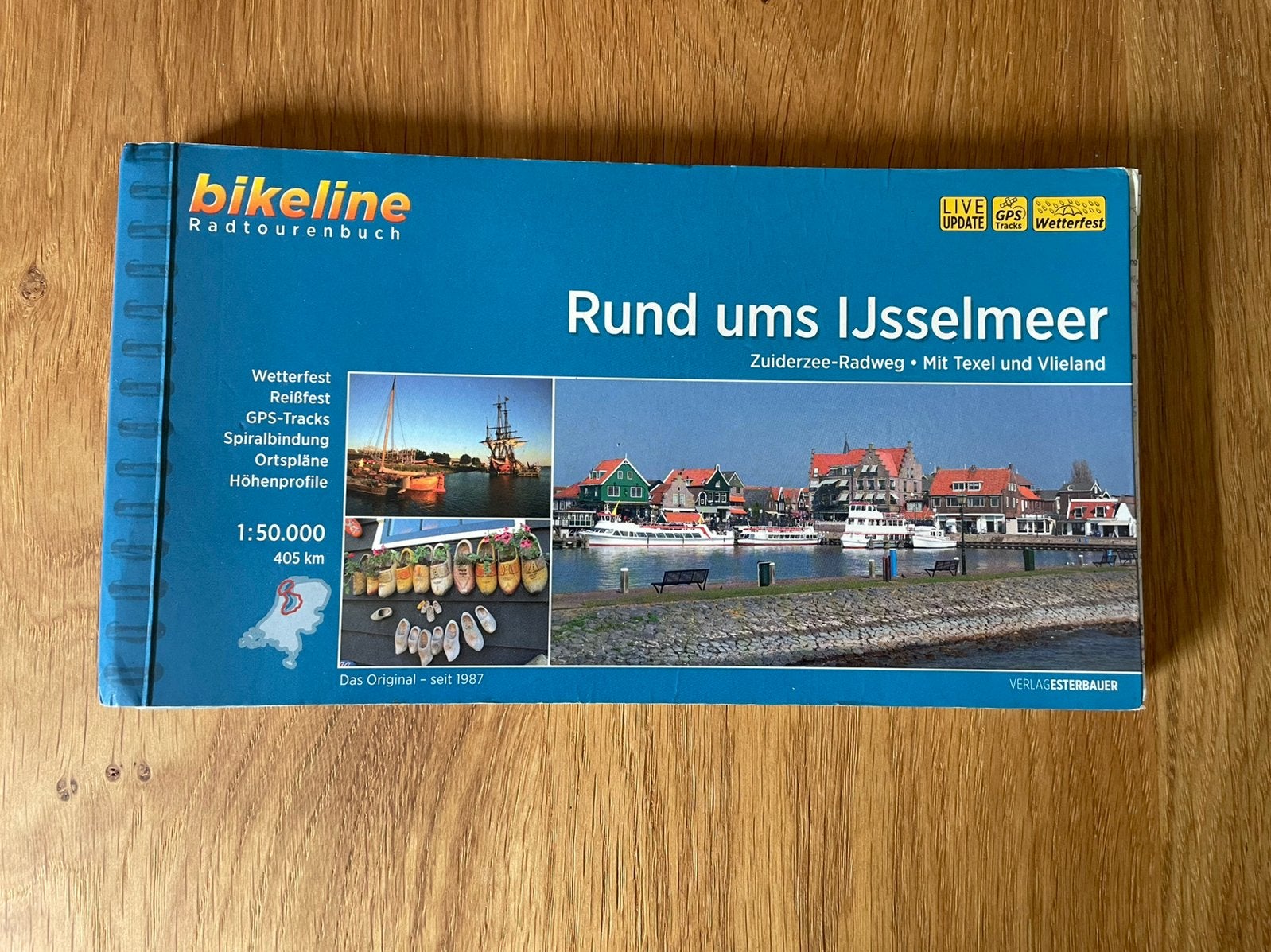 Tk Bikeline fietsroute rondom het IJsselmeer, Texel/Vlieland, Fiets- of Wandelgids, Ophalen of Verzenden, Benelux, Gelezen