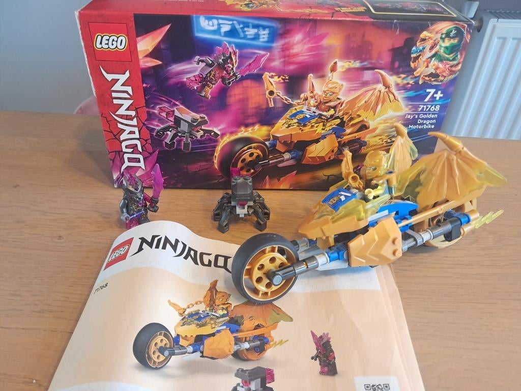 Lego Ninjago 71768 Jay's Gouden Drakenmotor compleet, Kinderen en Baby's, Compleet, Gebruikt, Lego, Ophalen of Verzenden