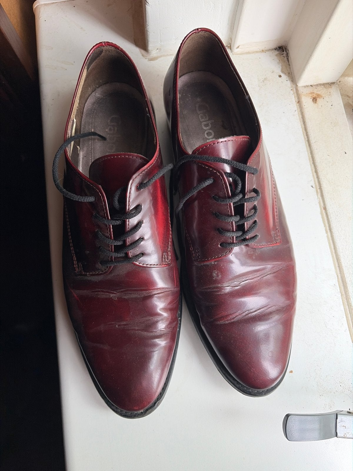 Gabor veterschoenen bordeauxrood, Ophalen, Gedragen, Rood, Schoenen met lage hakken