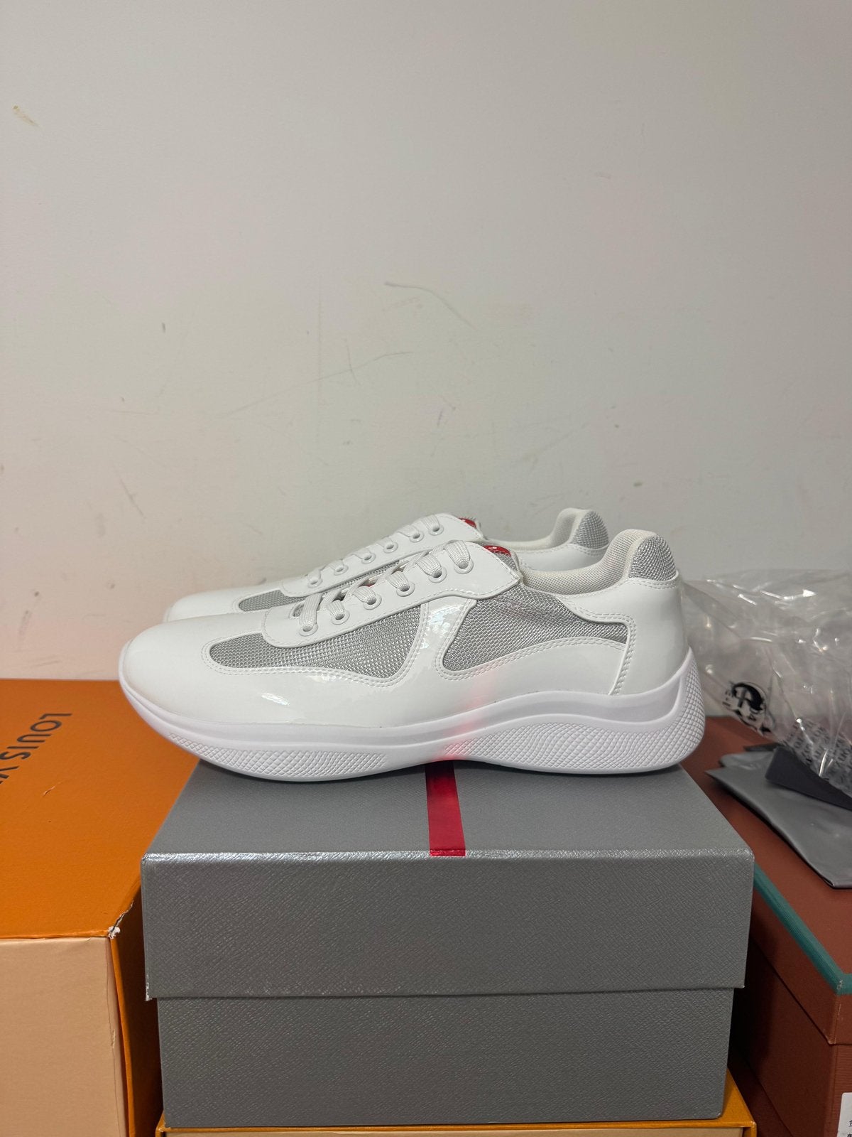 Prada America’s Cup Sneakers Full White, Ophalen of Verzenden, Nieuw, Wit