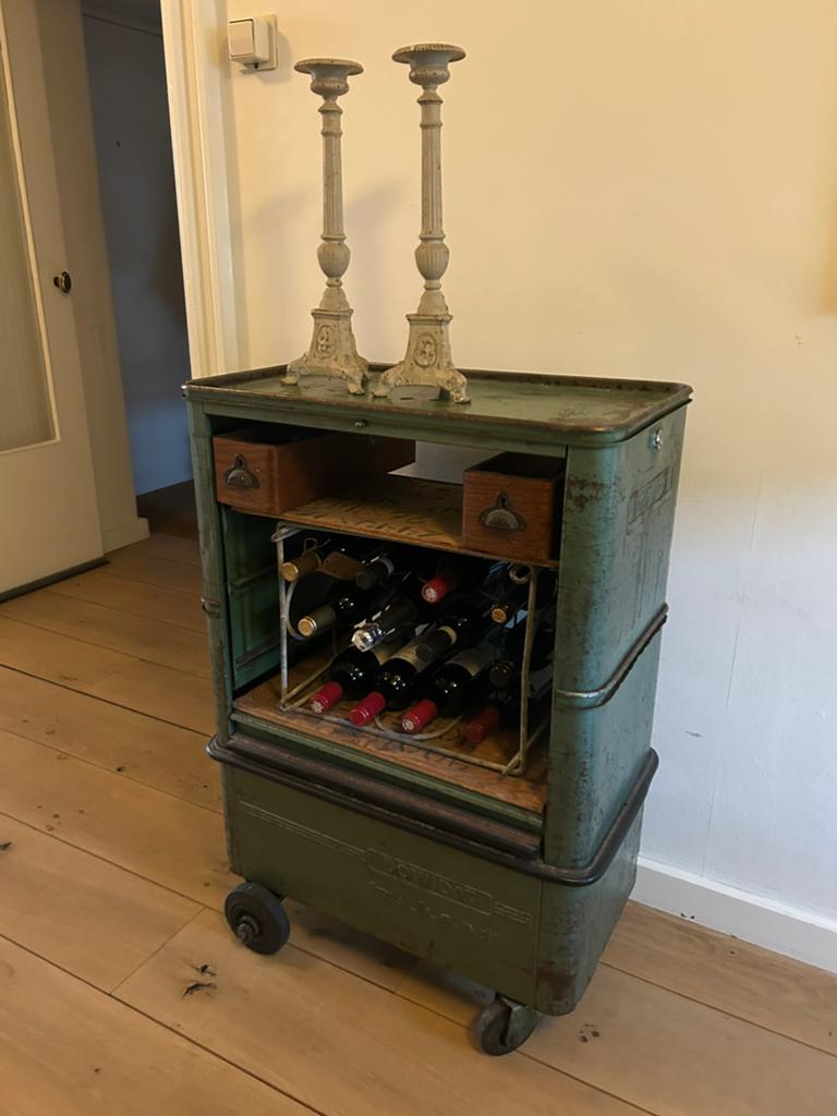 Uniek industrieele kast stoer sidetable ijzer, Antiek en Kunst, Ophalen