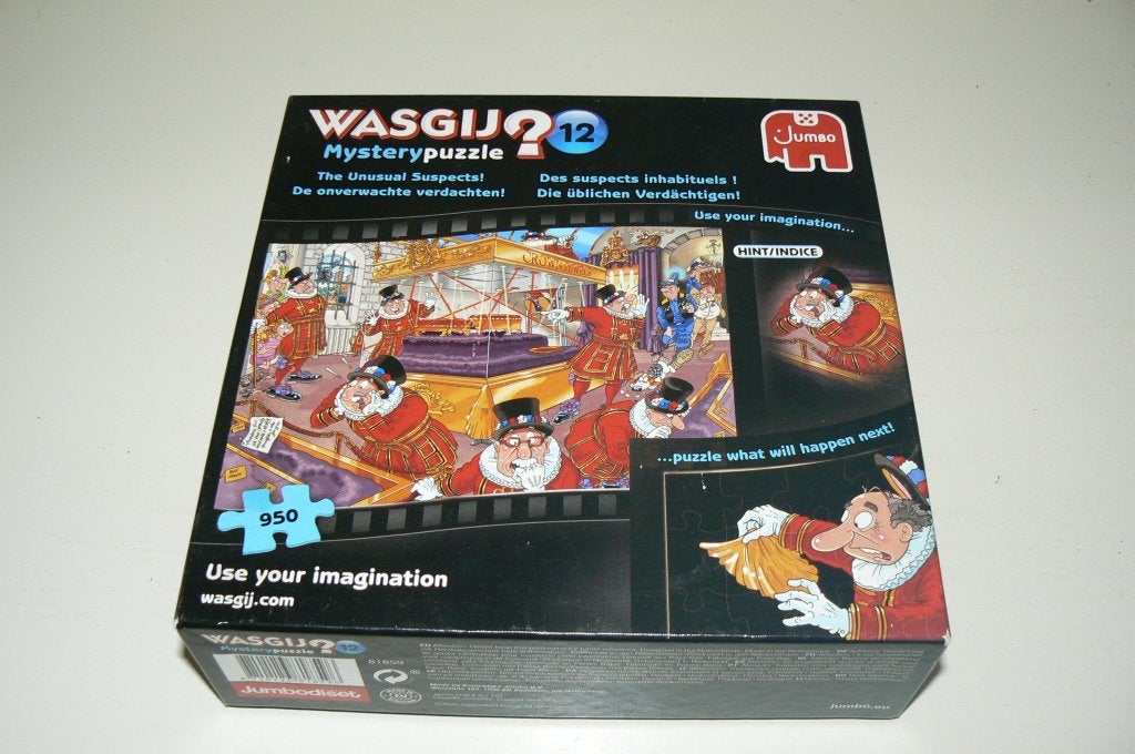 Wasgij Mystery De onverwachte verdachten! 950 stukjes Jumbo, Ophalen of Verzenden, 500 t/m 1500 stukjes, Zo goed als nieuw, Legpuzzel