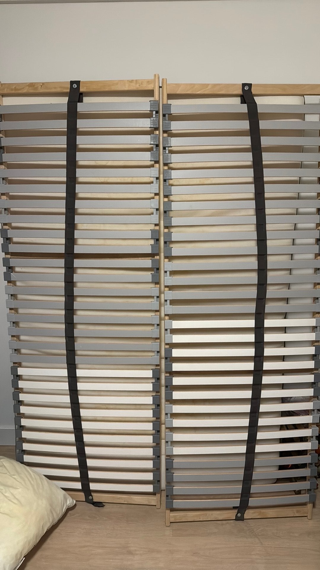 IKEA Korpadal bedframe 140x200 inclusief Lönset lattenbodems, Tweepersoons, Zo goed als nieuw, 200 cm, Metaal