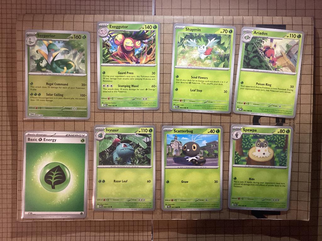Pokémon kaarten 8 plant kaarten, Ophalen of Verzenden, Nieuw, Meerdere kaarten
