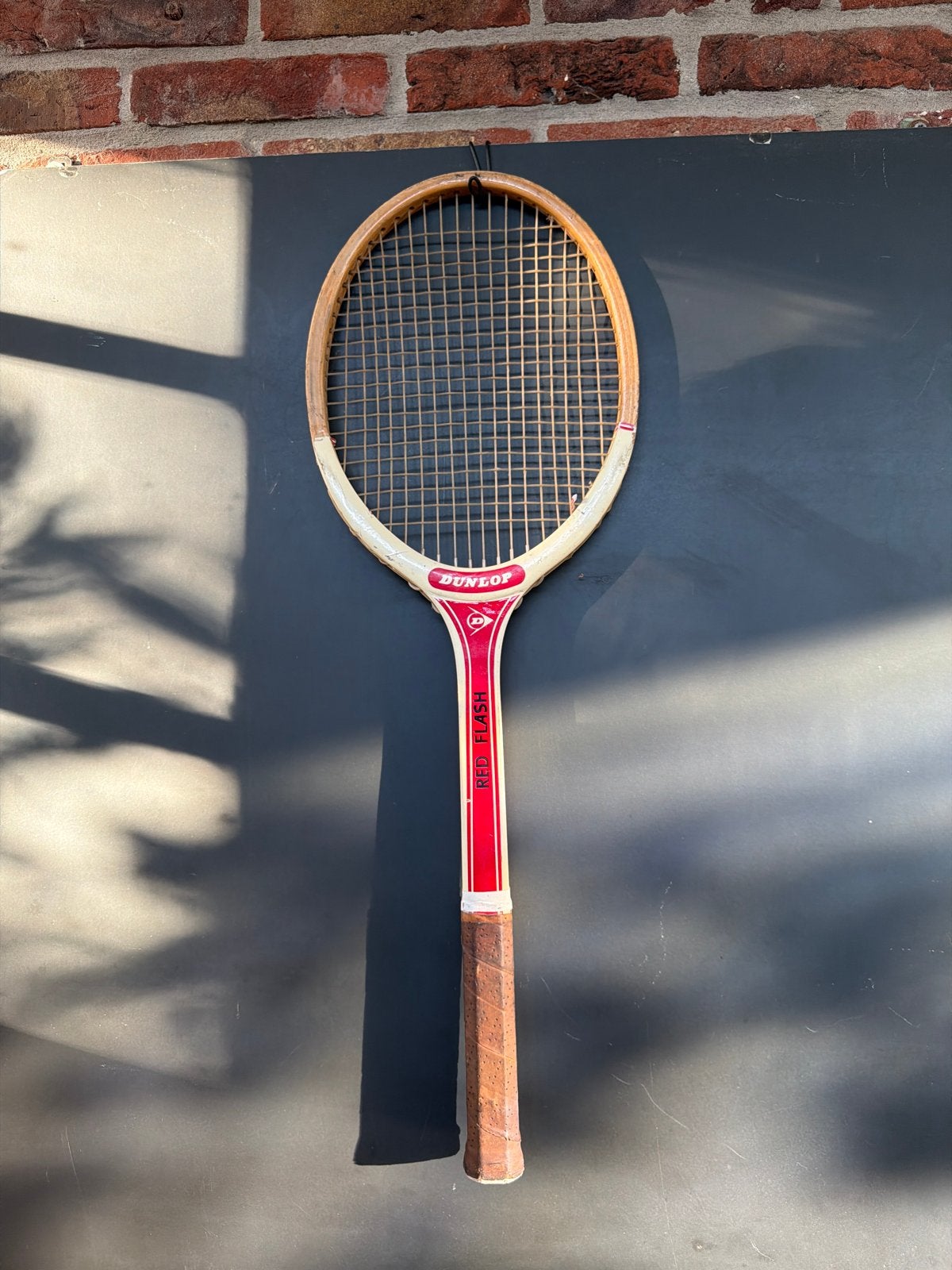 Vintage Dunlop Red Flash Tennisracket - Houten Racket, Ophalen of Verzenden, Gebruikt, Racket, Dunlop