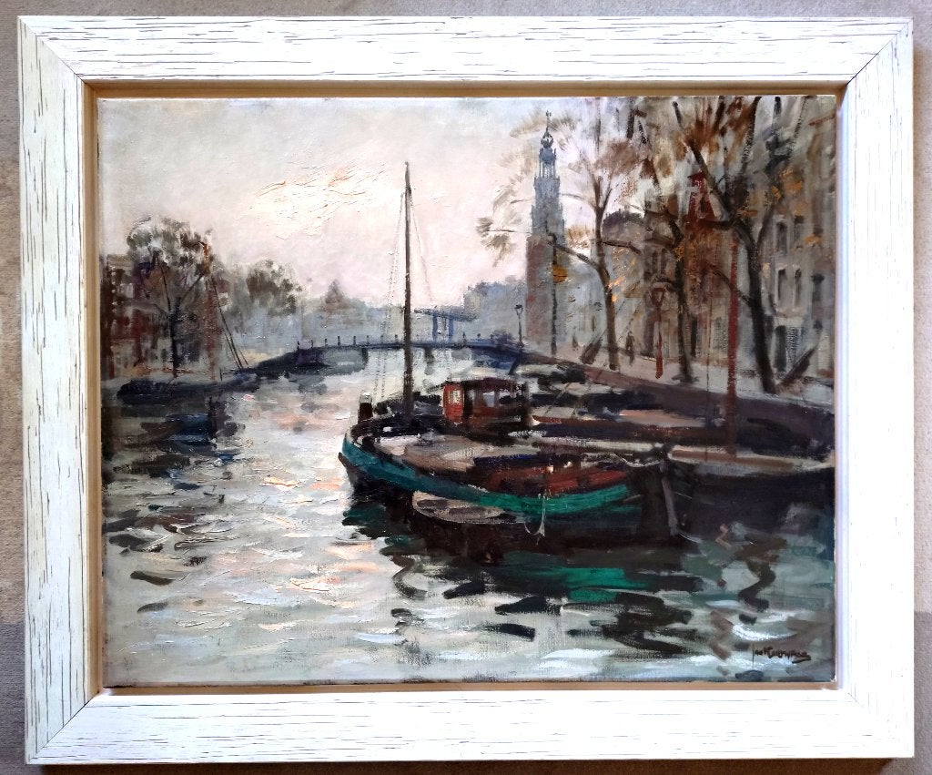 Jan Korthals 1916-1972===doek 80x100 cm===AMSTERDAM, Ophalen