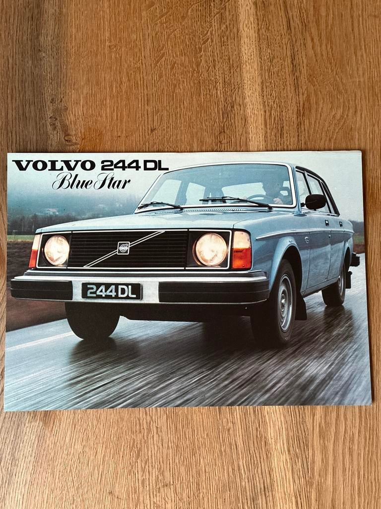 Volvo 244 DL Blue Star brochure sheet 1978, Ophalen of Verzenden, Zo goed als nieuw, Volvo