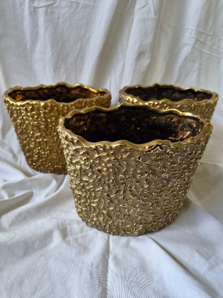 3 des pots plantenpotten, Huis en Inrichting, Handgemaakt, 16 cm, Ophalen of Verzenden, Zo goed als nieuw