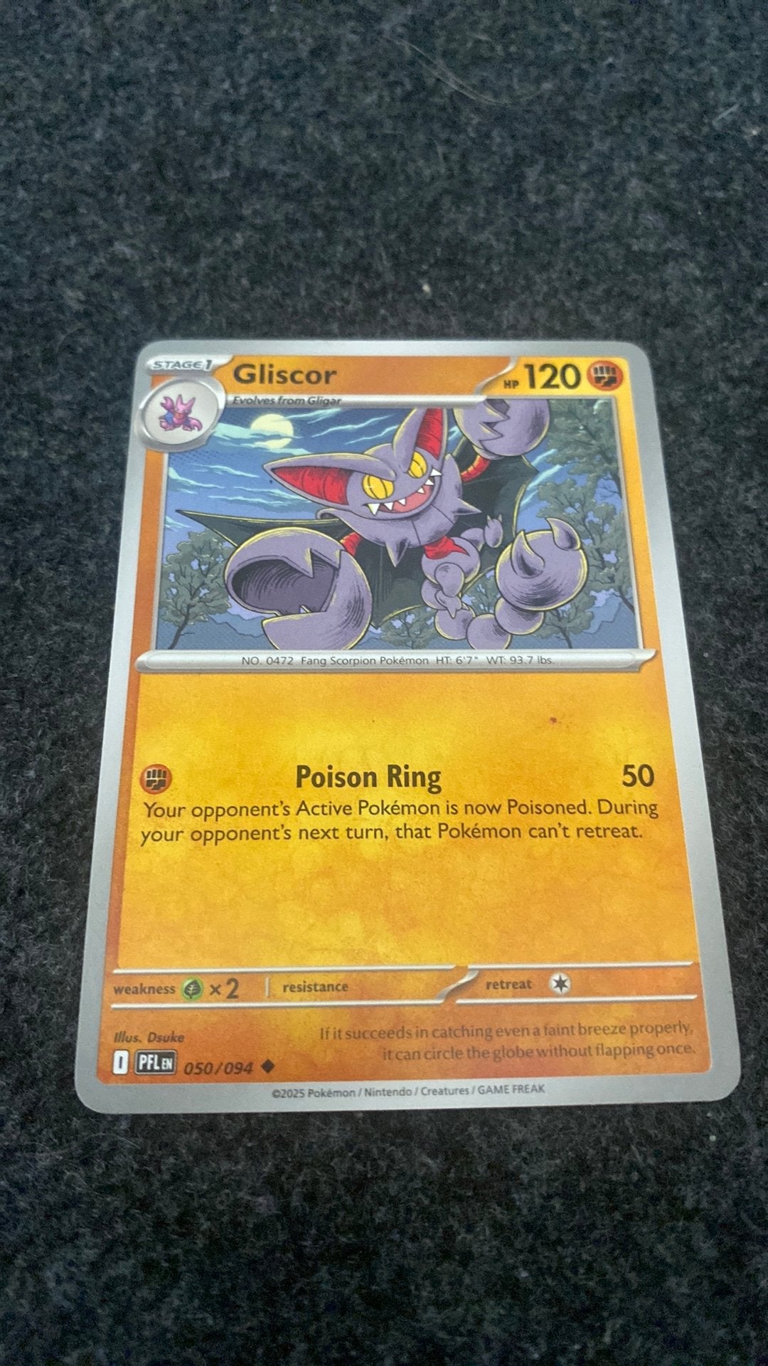 Phantasmal flames Gliscor common - 050/094, Ophalen of Verzenden, Zo goed als nieuw