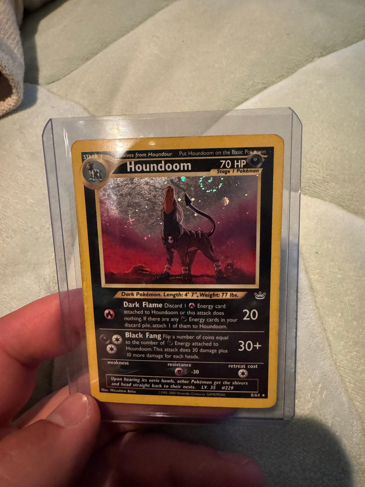Houndoom Neo Revelation Holo Rare Pokémon Kaart, Ophalen, Gebruikt, Losse kaart, Foil