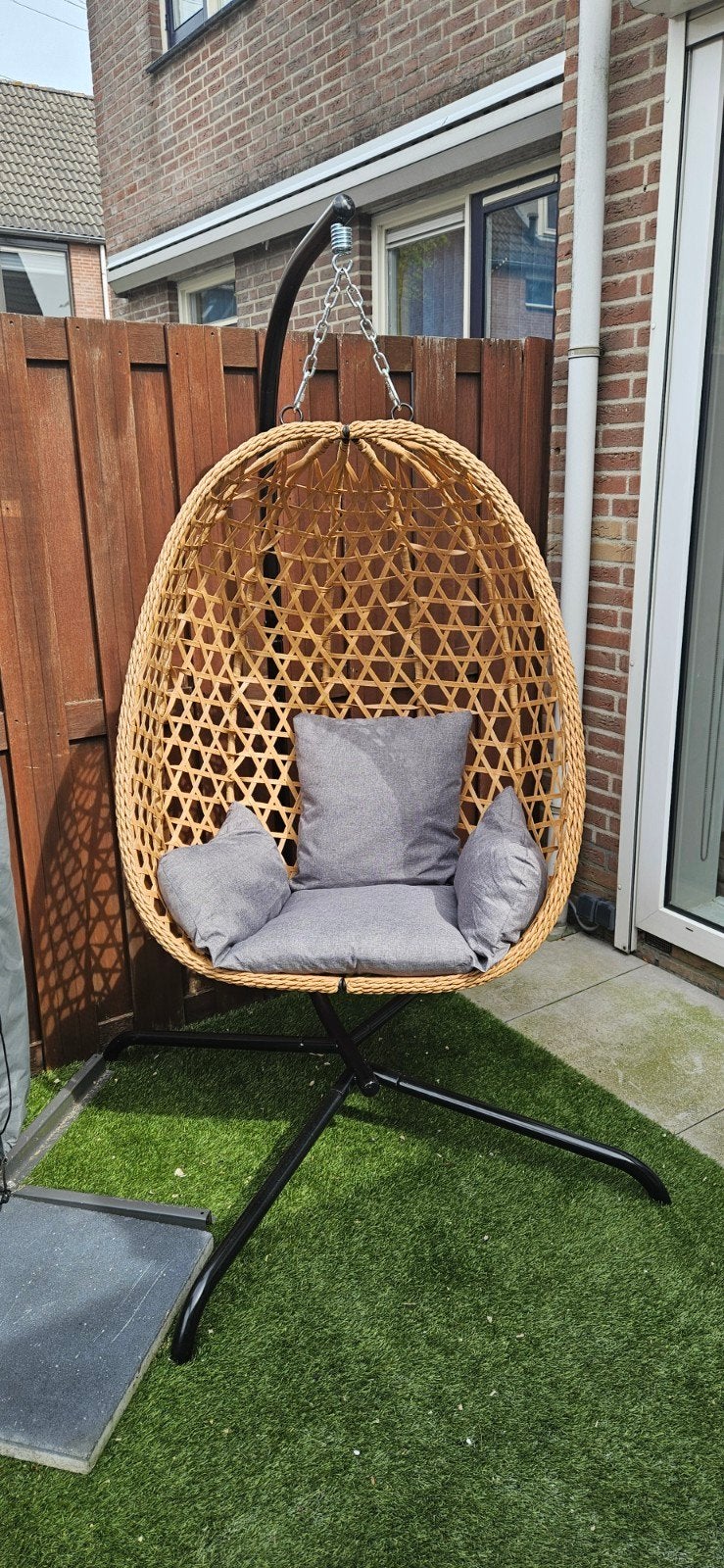 Hangstoel / Egg chair als nieuw, Tuin en Terras, Tuinstoelen, Ophalen of Verzenden, Zo goed als nieuw, Wicker