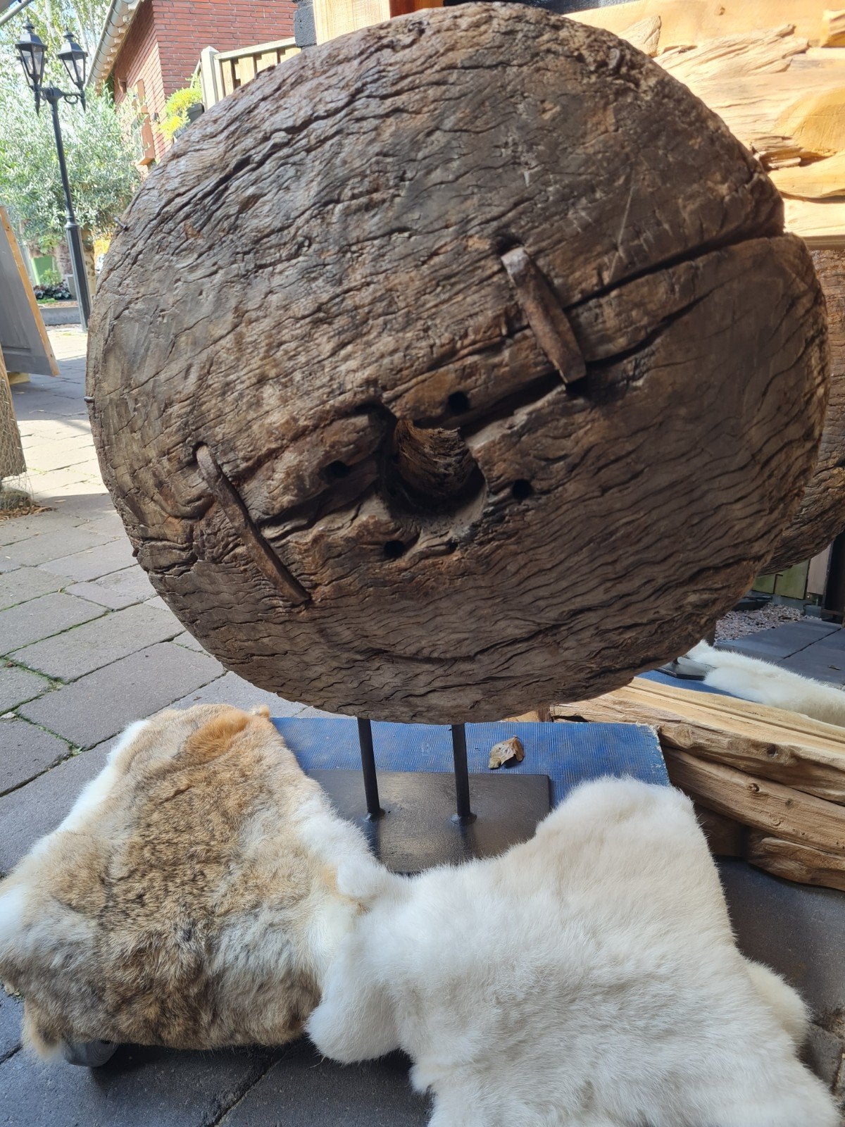 mooi houten ornament, Ophalen