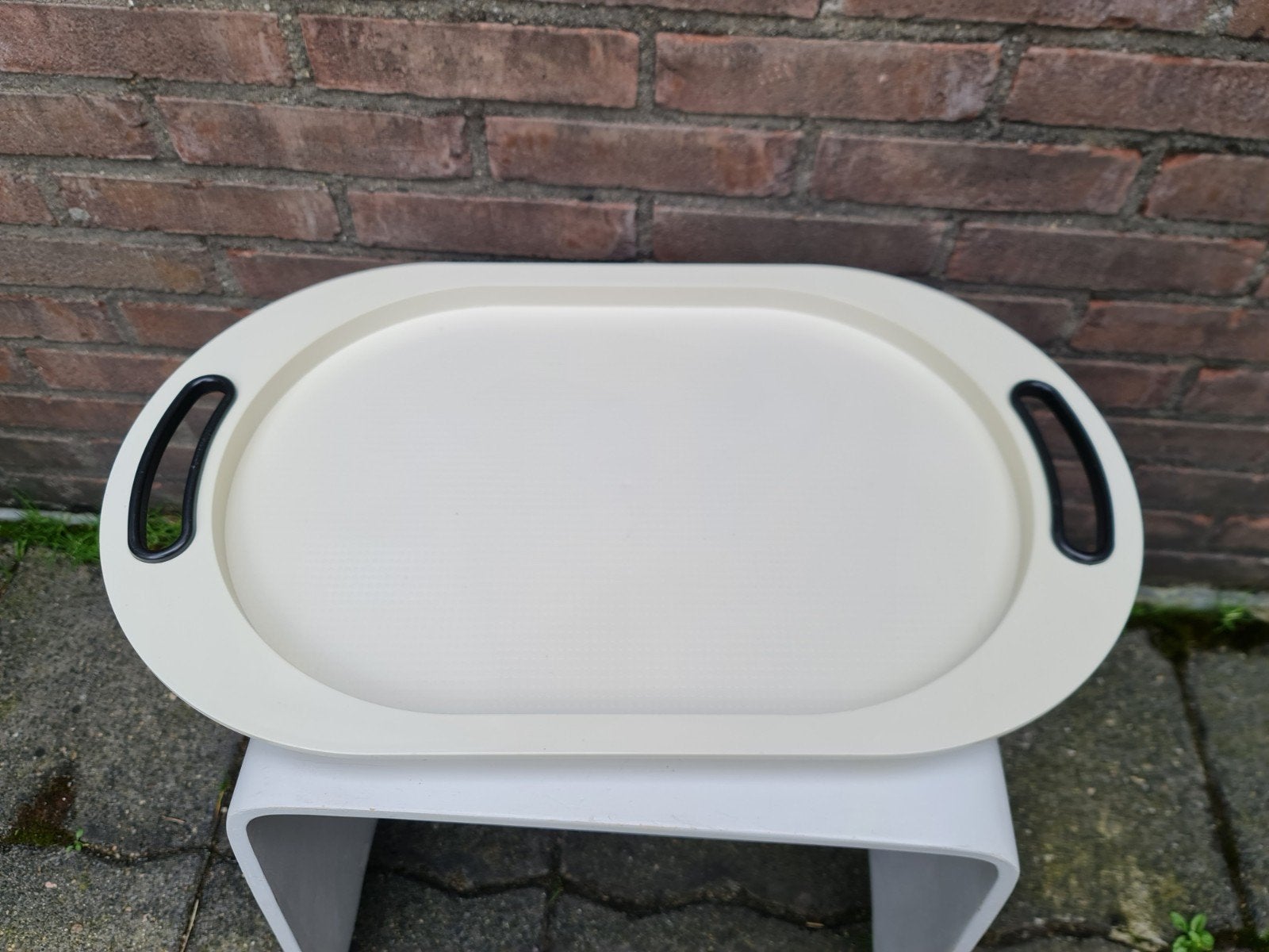Vintage Space Age dienblad Biesse Pino Spagnolo Design, Ophalen, Kunststof, Gebruikt, Afgeronde hoeken