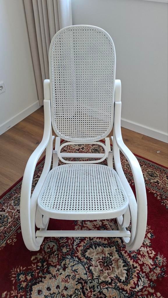 Thonet Rotan Schommelstoel Wit, Ophalen
