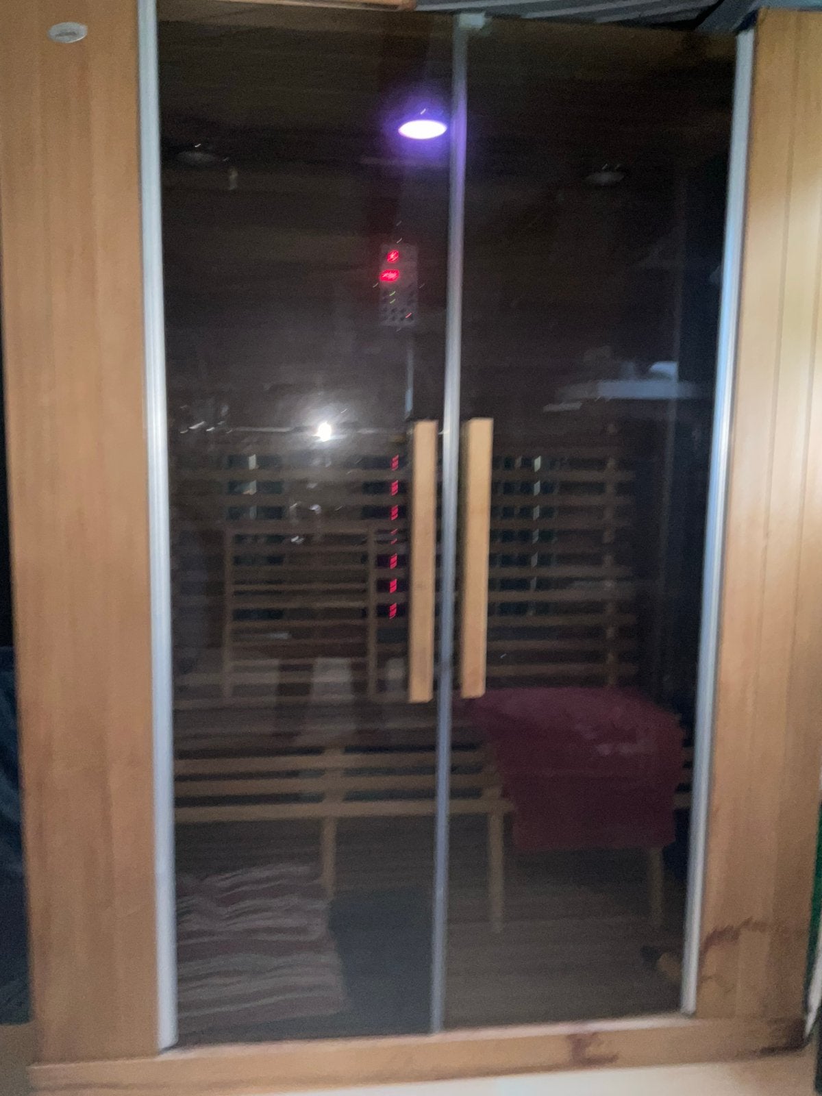 Ceder Infrarood Sauna met 2 Rugsteunen, Ophalen, Gebruikt
