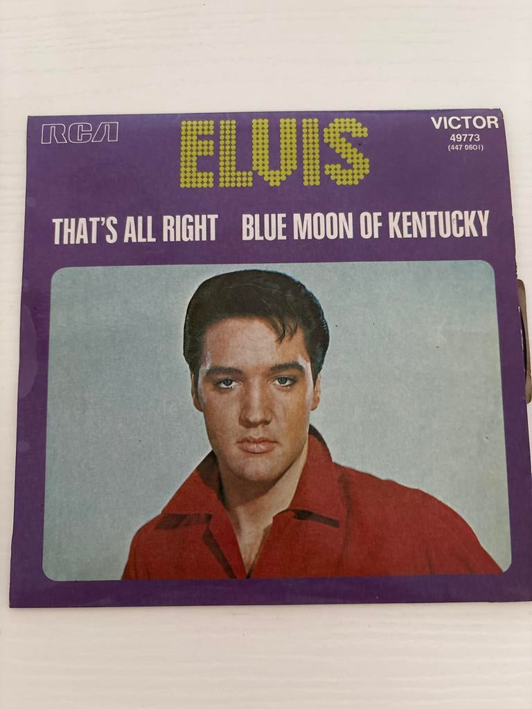 Elvis- 45 rpm That's All Right / Blue Moon of Kentucky, Ophalen of Verzenden, Zo goed als nieuw, Cd of Plaat