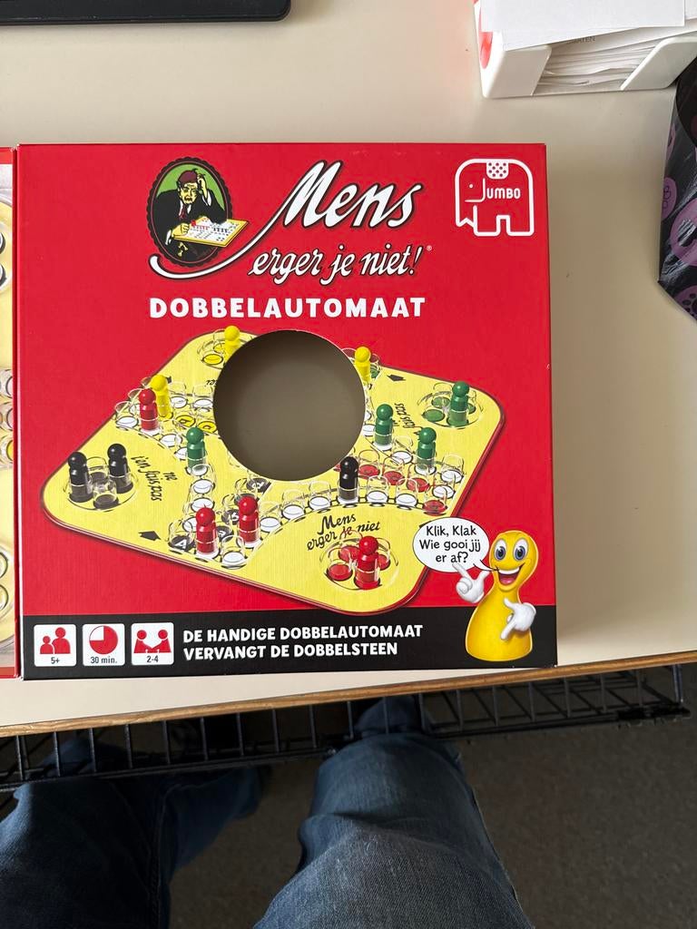 Mensen erger je niet! Dobbelautomaat Jumbo, Drie of vier spelers, Ophalen of Verzenden, Gebruikt