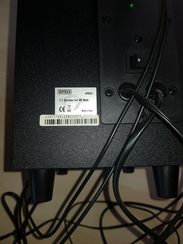 Sweex box 2.1 speaker set 80 watt, Overige merken, Ophalen of Verzenden, Zo goed als nieuw, 60 tot 120 watt