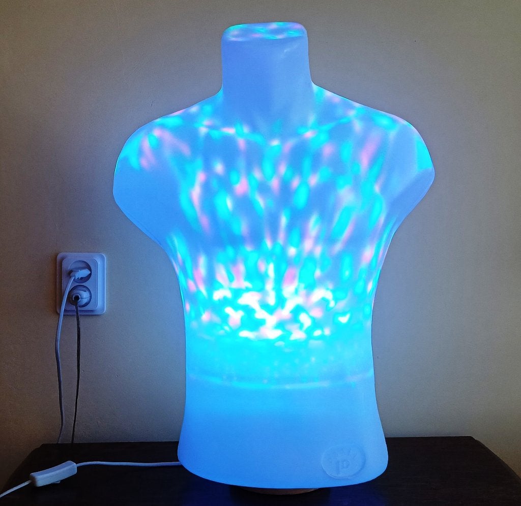 Paspop buste mannen torso fitness macho mancave lamp, Wit, Ophalen of Verzenden, Zo goed als nieuw, Met schakelaar