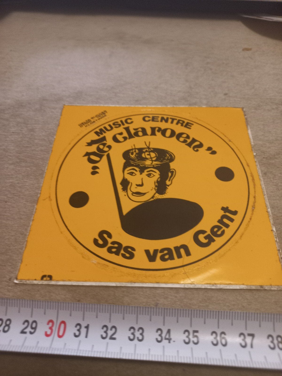 Vintage Sticker "De Claroen" Music Centre Sas van Gent, Ophalen of Verzenden, Gebruikt